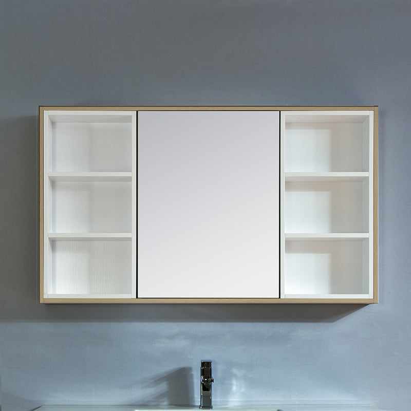 Armoire de toilette bloc-miroir 120 cm FRAME finition mélaminé chêne