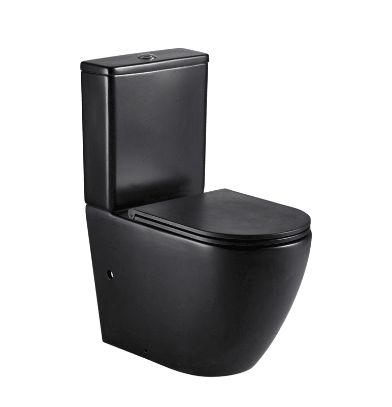 Toilette WC à poser GENOVA en céramique noir mat – Le Monde du Bain