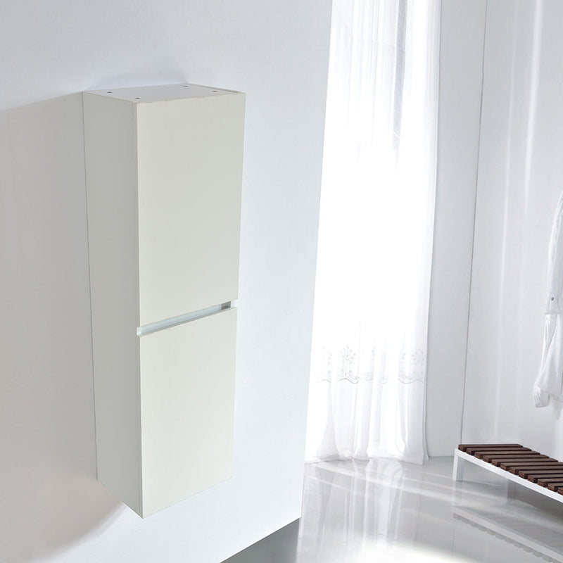 Grande armoire de rangement LINEA hauteur 120 cm, mélaminé blanc