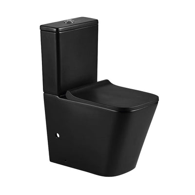 Toilette WC à poser PISA en céramique noir mat - Le Monde du Bain