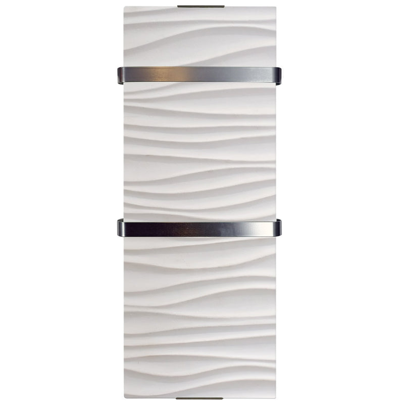 Radiateur sèche-serviettes électrique 1200 W ondulé blanc