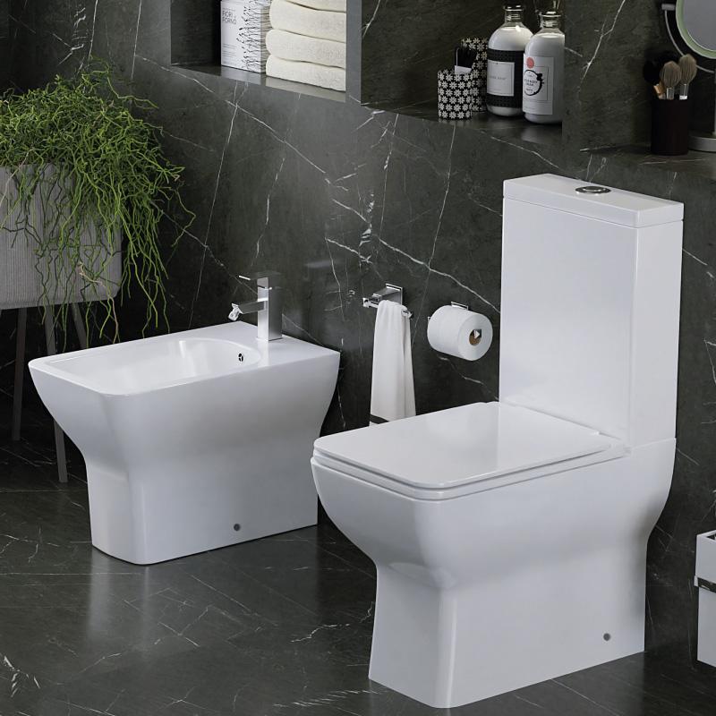 Toilette WC à poser CRETA en céramique blanche - Le Monde du Bain