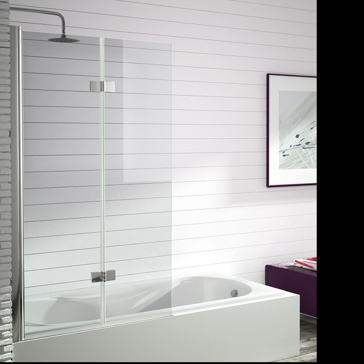 Ponsi Paroi de douche quart de ronde de 90x90 cm - salle de bain Ponsi Paroi de douche quart de ronde de 90x90 cm - salle de bain