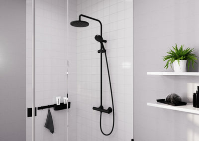 hansgrohe Vernis Blend Colonne de douche 200 1jet avec mitigeur thermostatique Noir mat