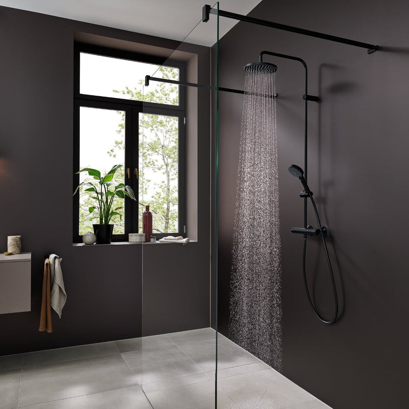 hansgrohe Vernis Blend Colonne de douche 200 1jet avec mitigeur thermostatique Noir mat