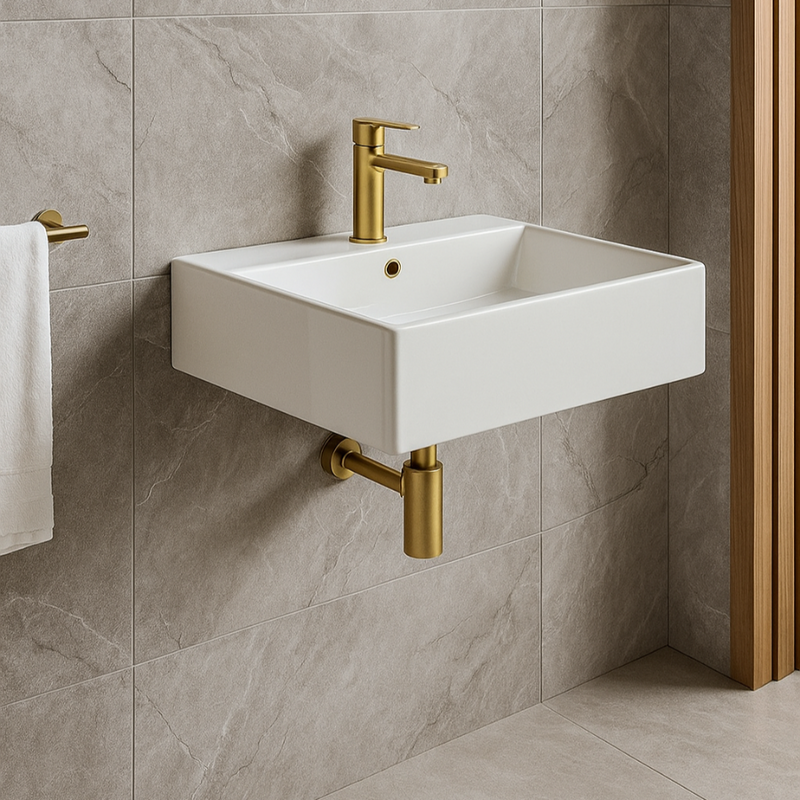 Vasque à poser rectangulaire en céramique CORRIENTES