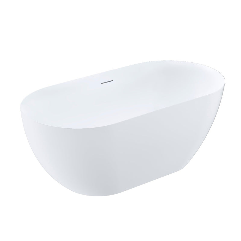 Baignoire îlot design ovale LISBON blanche mate - Le Monde du Bain