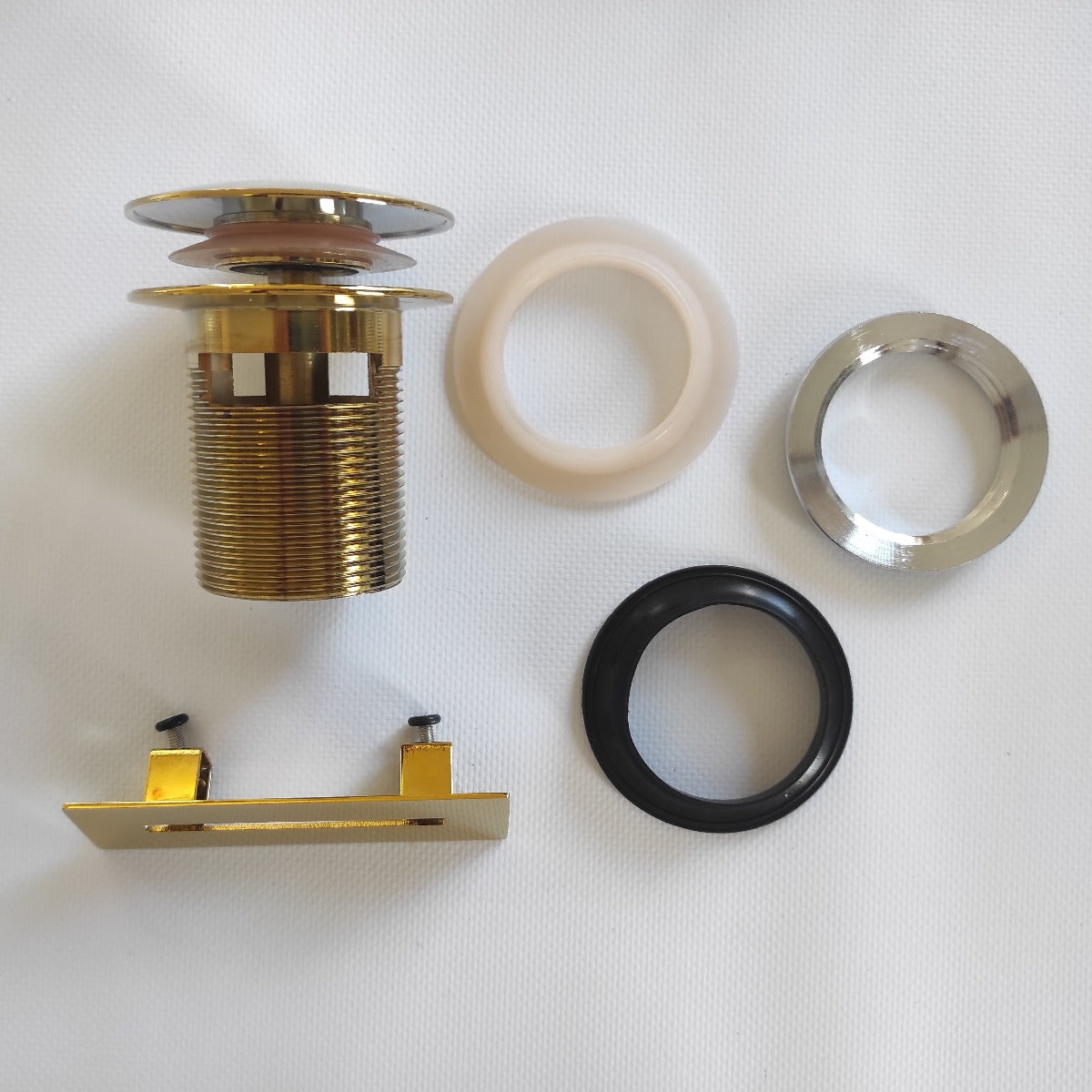 Bonde De Baignoire Rotative Avec Trop-plein - Argentée Ou Dorée Brossée - Taille M - Pour Raccordement Mitigeur - Installation Facile - Plastique, Cuivre, Acier Inox