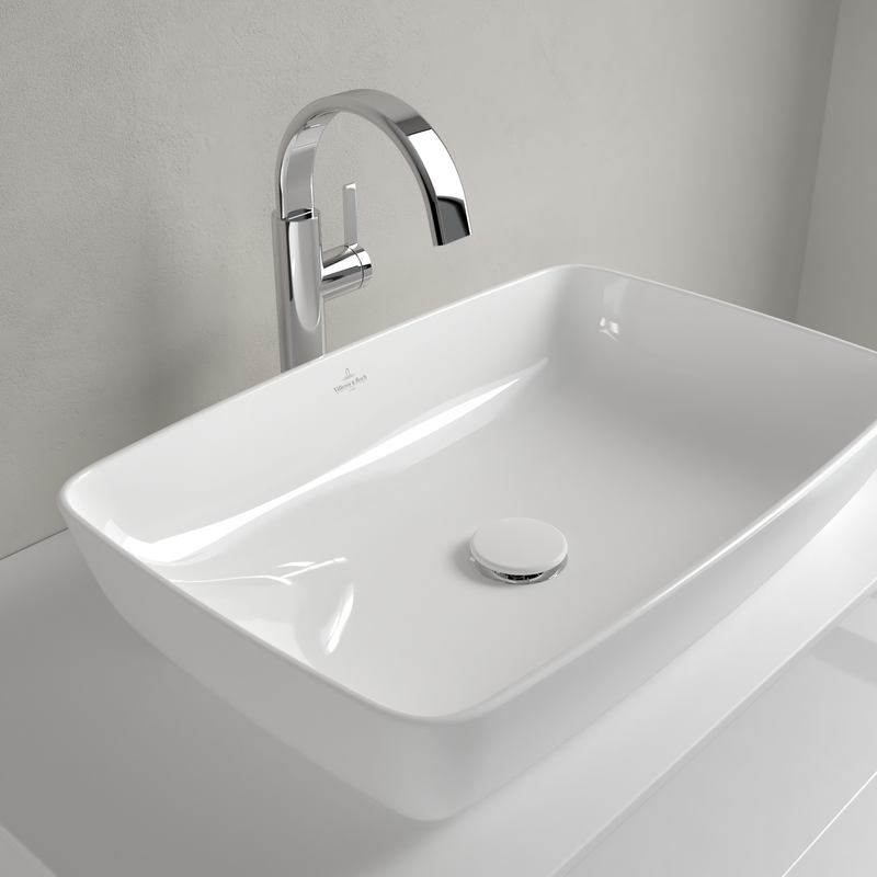Villeroy & Boch Artis Vasque à poser, 580 x 385 x 130 mm, Stone White CeramicPlus, sans trop-plein