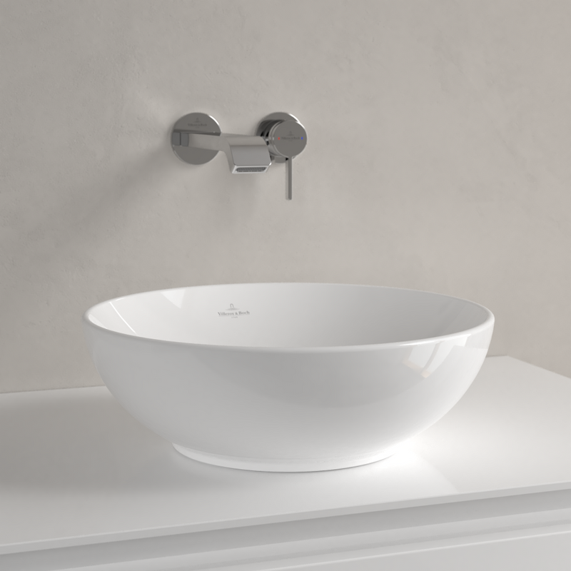 Villeroy & Boch Loop & Friends Vasque à poser, 380 x 380 x 120 mm, Blanc, sans trop-plein