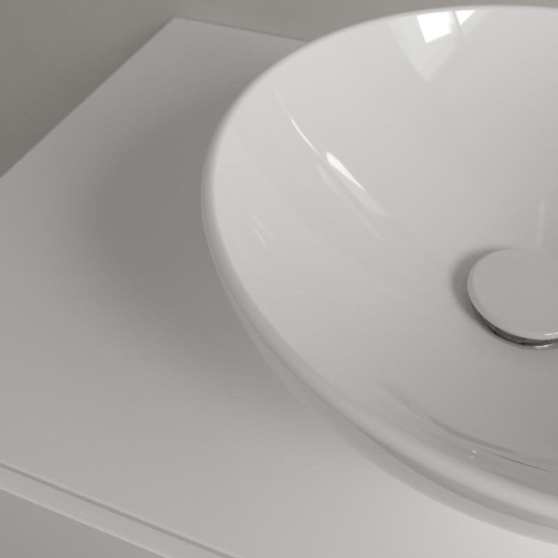 Villeroy & Boch Loop & Friends Vasque à poser, 380 x 380 x 120 mm, Blanc CeramicPlus, sans trop-plein