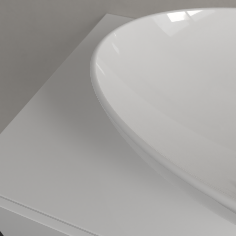 Villeroy & Boch Loop & Friends Vasque à poser, 560 x 380 x 120 mm, Blanc, avec trop-plein