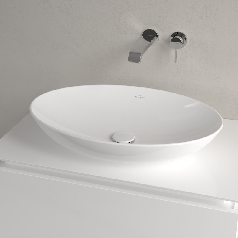 Villeroy & Boch Loop & Friends Vasque à poser, 620 x 420 x 120 mm, Blanc, sans trop-plein