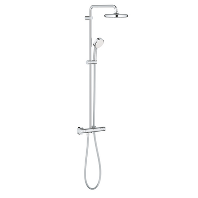 Vue de profil colonne de douche GROHE Tempesta Cosmopolitan System 210 avec mitigeur thermostatique