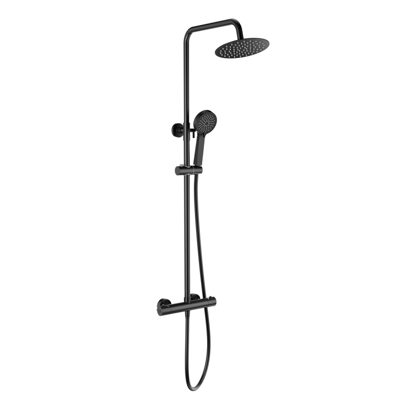 Pack PIATTO + colonne de douche | Finition noir mat_miniature