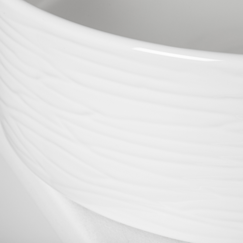 Vasque à poser ronde en céramique PRISMA