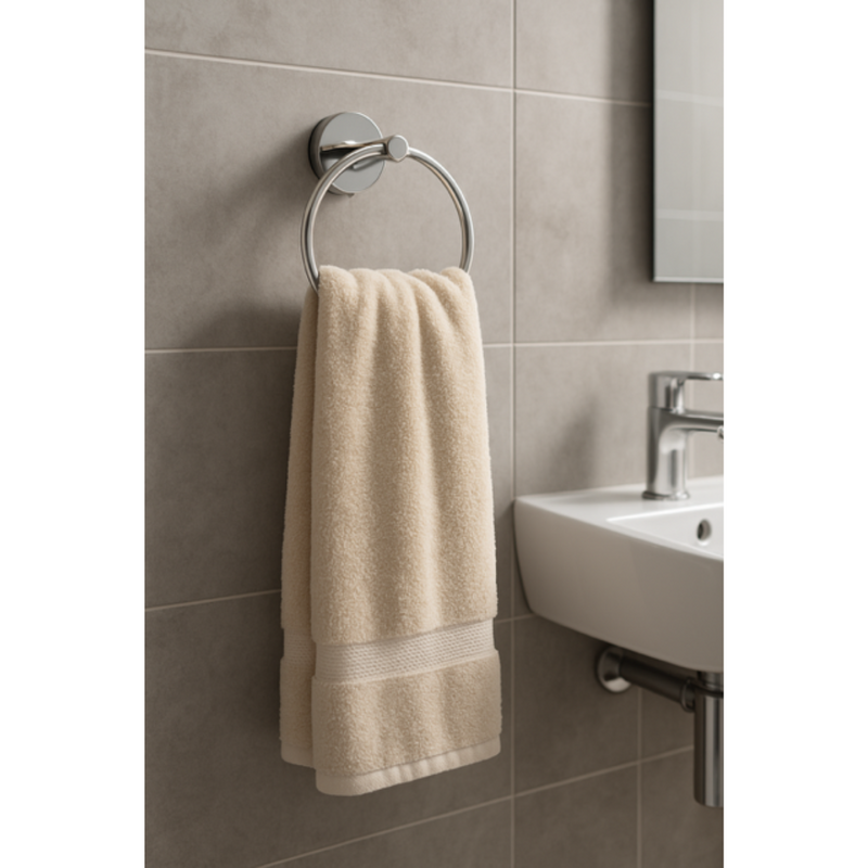 Porte-serviettes Anneau rond Space aluminium moderne matériel de bain Porte-serviettes Anneau rond Space aluminium moderne matériel de bain