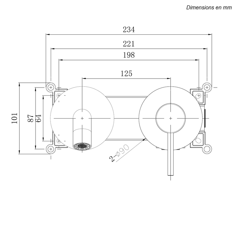 Dimensions boitier d&