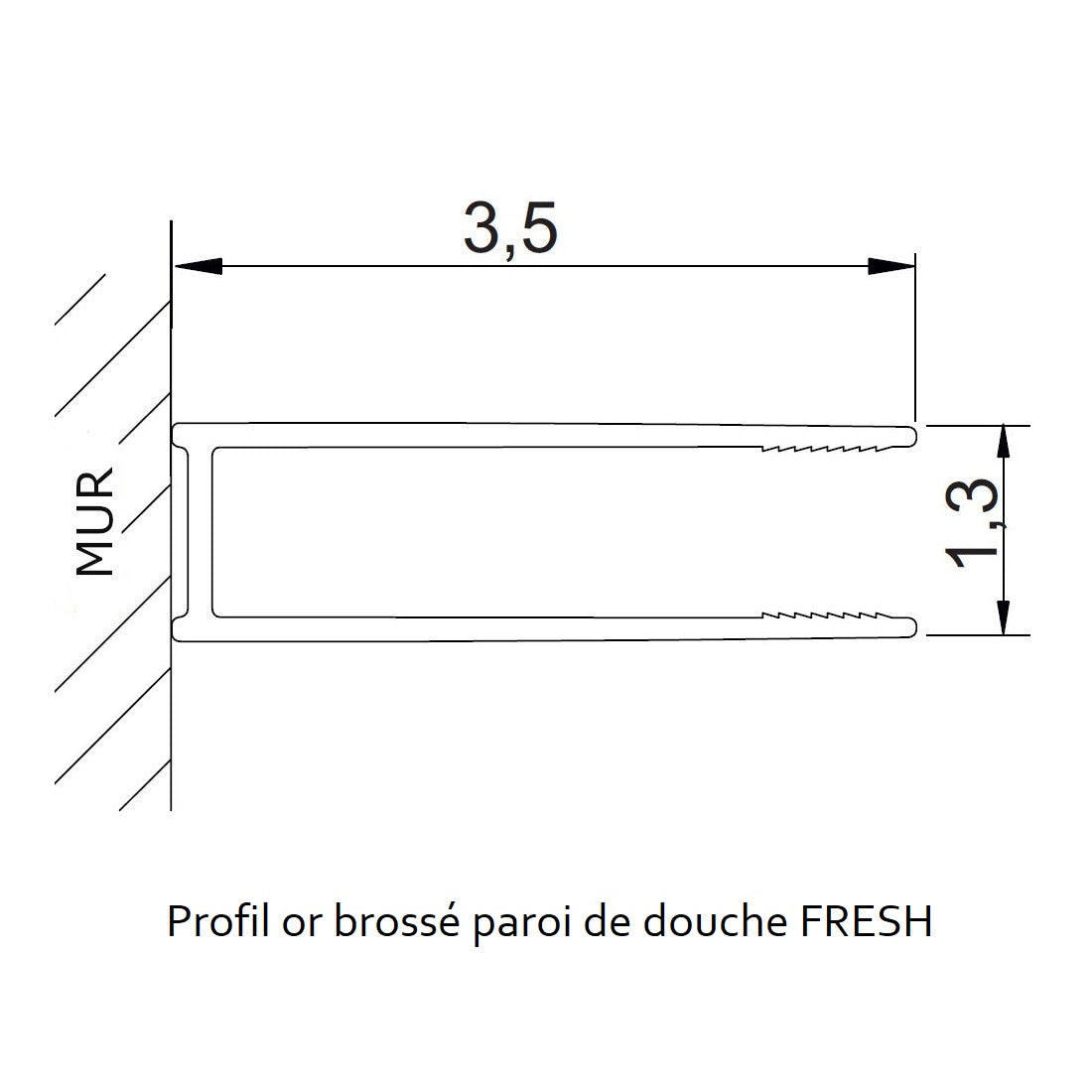 Paroi De Douche Fixe FRESH Avec Profil OR BROSS Le Monde Du Bain paroi-de-douche-fixe-fresh-avec-profil-or-bross-le-monde-du-bain