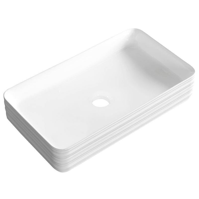 Vasque à poser rectangulaire en céramique LISA