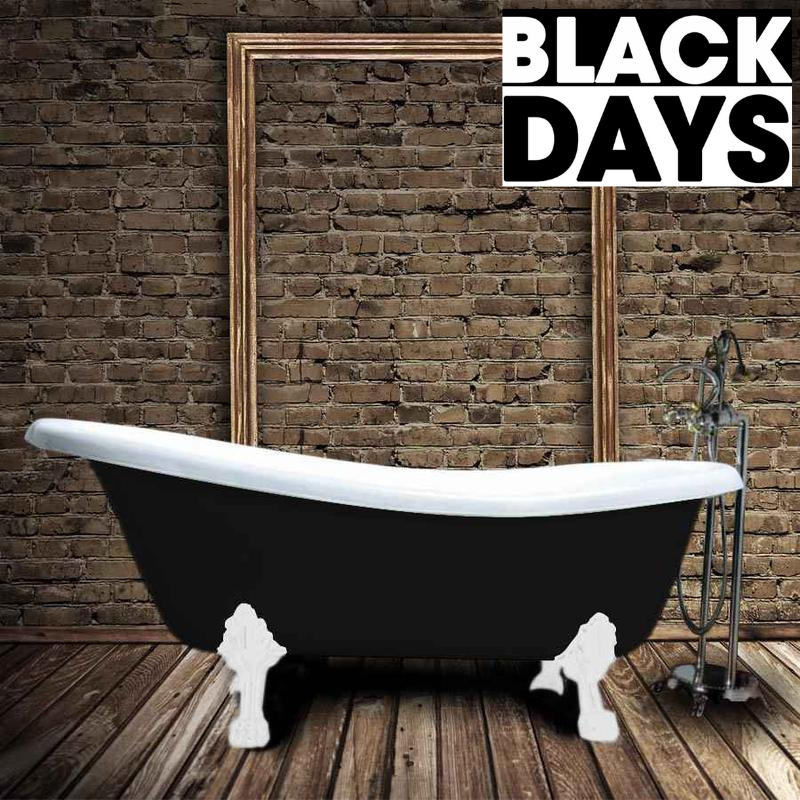 Baignoire sur pieds en fonte LIVINGSTON Noire