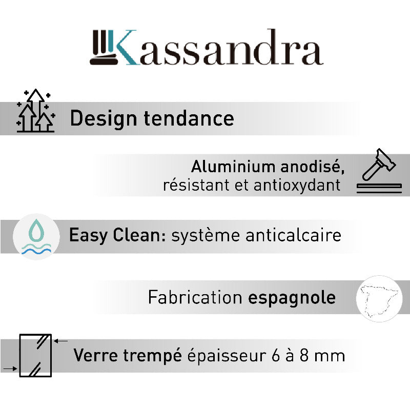 Information avantages parois de douche Kassandra - Le Monde du Bain