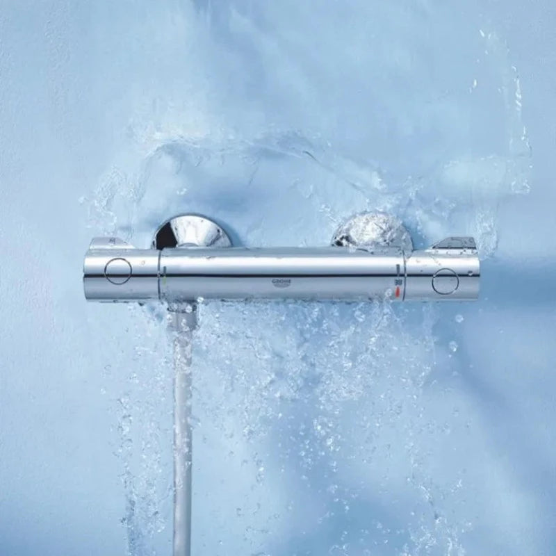 GROHE Grohtherm 800 Mitigeur thermostatique de douche avec colonne de douche 60 cm - Le Monde du Bain