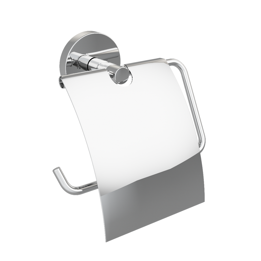 MSV Porte Rouleau Papier WC réserve sur Pied Chromé Gris