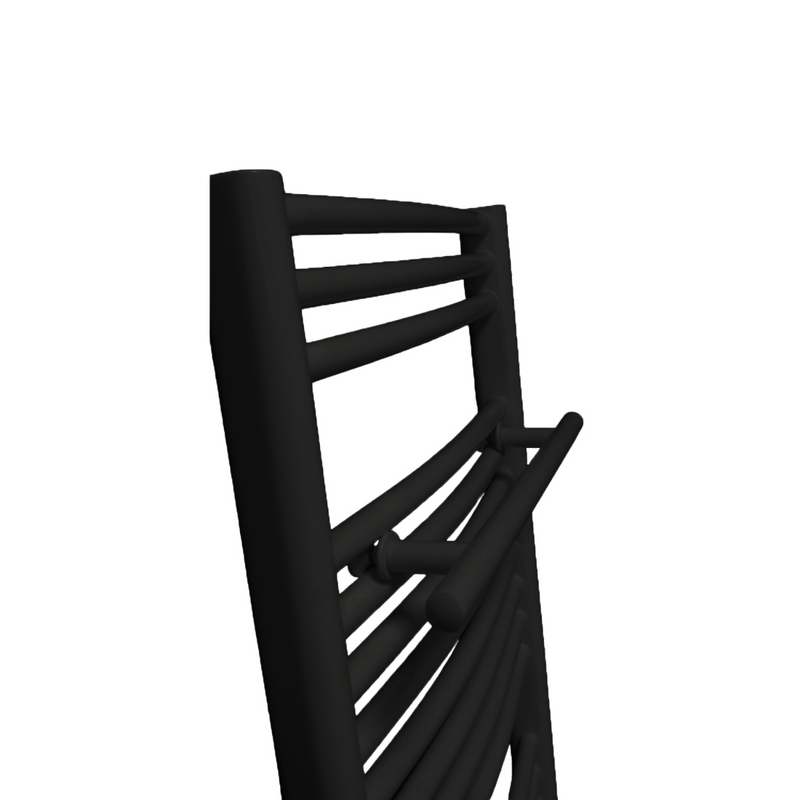 Porte-Serviettes Sur Pied Noir Mat - Support 2 Serviettes En Acier Pour Salle De Bain COSMIC - 8