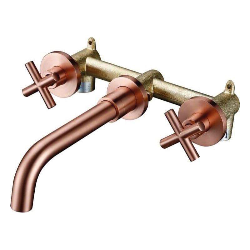Grifo bimando lavabo empotrado CARBINI oro rosa - Entorno baño
