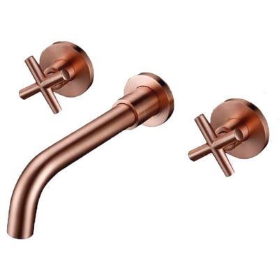 Grifo bimando lavabo empotrado CARBINI oro rosa - Entorno baño