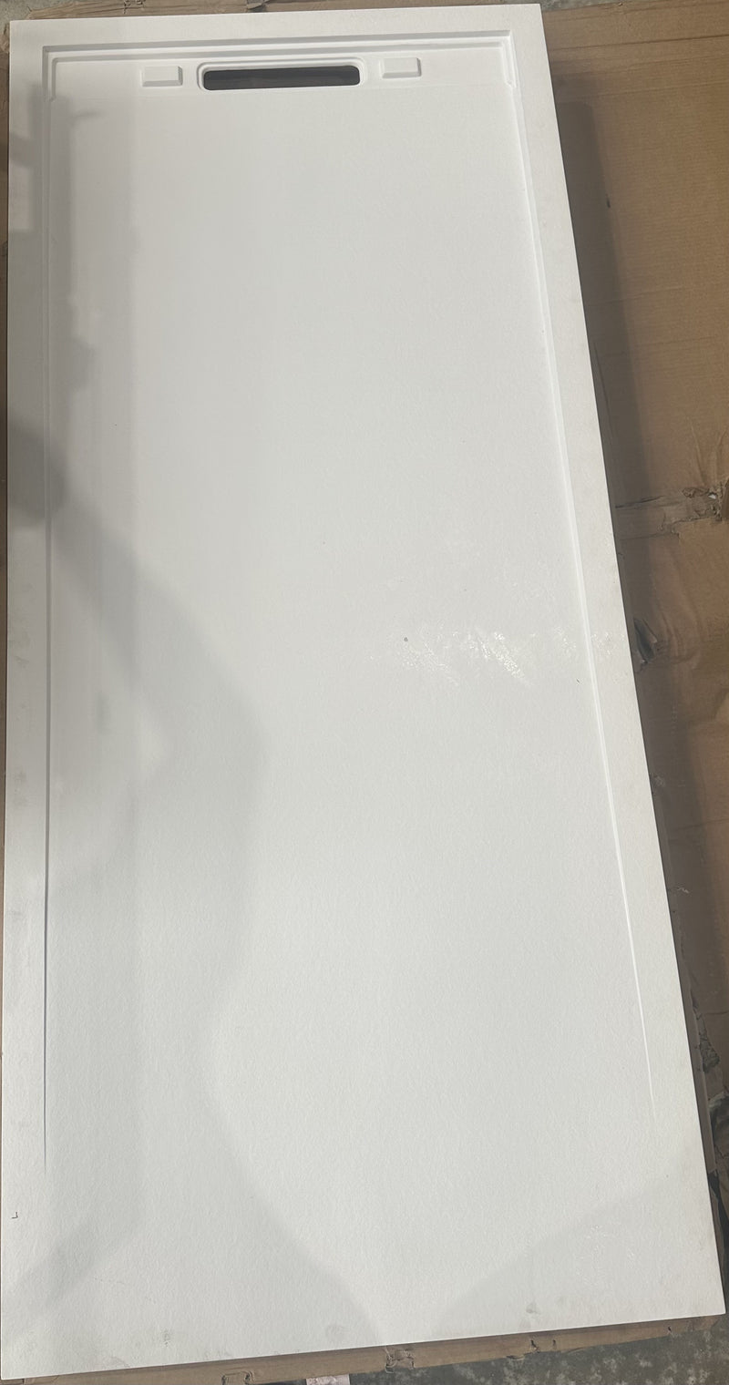 SECONDE VIE - Receveur de douche extra plat 80 x 180 cm RIBERA en résine surface ardoisée blanc