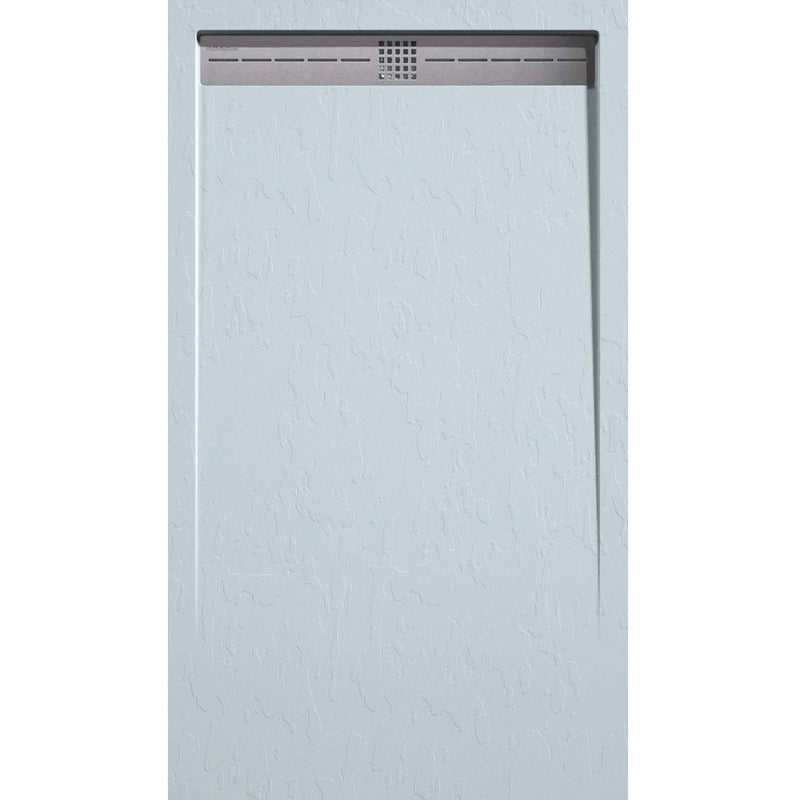 Receveur de douche extra plat ARCO en résine surface ardoisée gris cendre - Le Monde du Bain