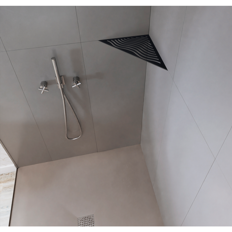 Étagères D'angle Salle De Bain En Verre Trempé - Lot De 2 - 24x24cm - Support Acier Inox 304 - Charge 10kg - Installation Murale - 6