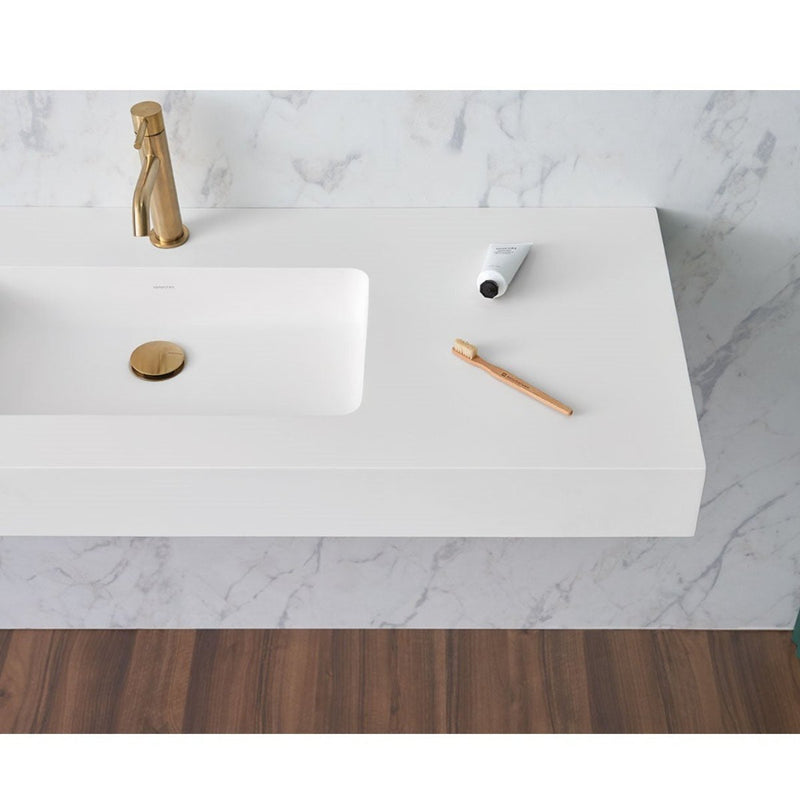 Vasque simple suspendue en solid surface CARDIFF MURO - Le Monde du Bain