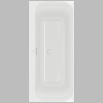 Vue de dessus Villeroy & Boch Loop & Friends Baignoire rectangulaire SQUARE, 1800 x 800 mm, Blanc