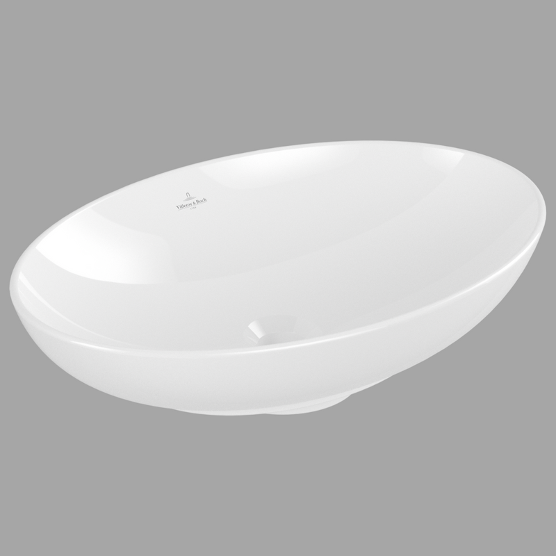 Villeroy & Boch Loop & Friends Vasque à poser, 560 x 380 x 120 mm, Blanc, sans trop-plein