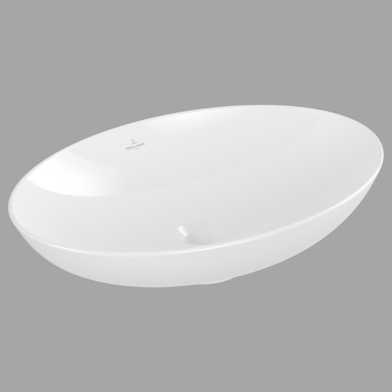 Villeroy & Boch Loop & Friends Vasque à poser, 620 x 420 x 120 mm, Blanc, sans trop-plein