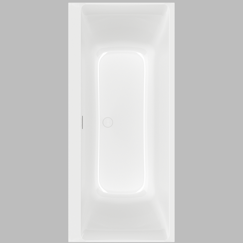 Vue de dessus Villeroy & Boch Subway 3.0 Baignoire rectangulaire, 1800 x 800 mm, Blanc