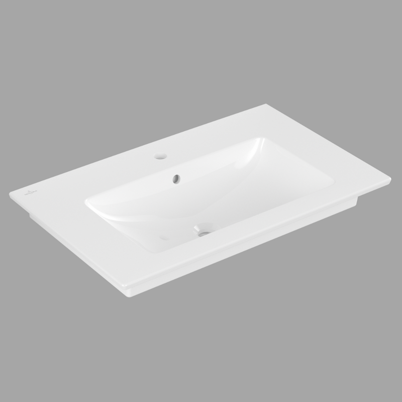 Villeroy & Boch Venticello Plan de toilette, 800 x 500 x 165 mm, Blanc, avec trop-plein