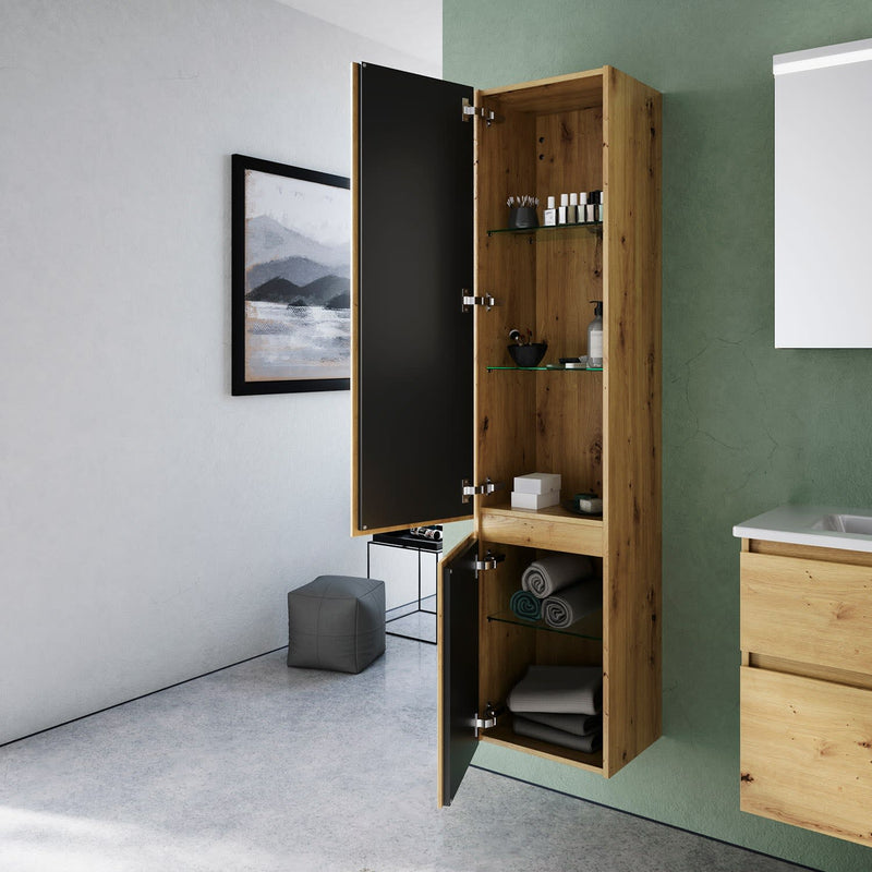 burgbad Lin20 armoire haute 40 x 34,5 cm, avec 2 portes, gauche