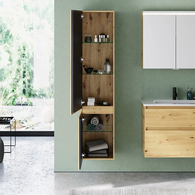 burgbad Lin20 armoire haute 40 x 34,5 cm, avec 2 portes, gauche
