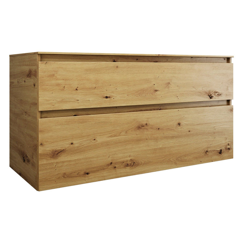 burgbad Lin20 meuble sous-vasque avec plaque console 120 cm, 2 tiroirs, découpe vasque au milieu