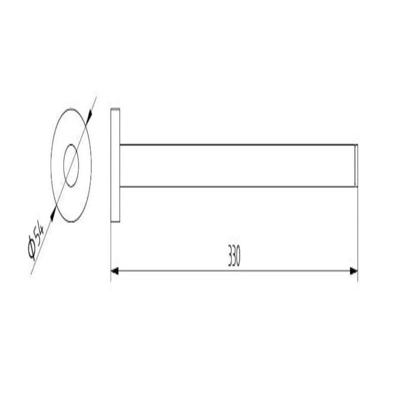 Kronenbach Porte-serviettes mural Radia 1 bras fixe 33 cm, Chromé