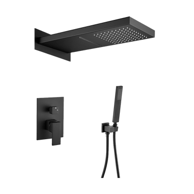 Ducha empotrada monomando NIAGARA negra - Entorno baño