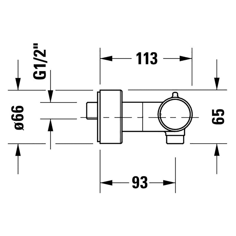 Robinetterie thermostatique Duravit thermostat de douche apparent