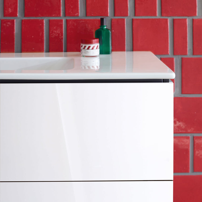 Lavabo Duravit Me by Starck avec meuble bas L-Cube 83 x 49 cm avec 2 tiroirs