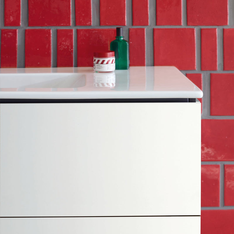 Lavabo Duravit Me by Starck avec meuble bas L-Cube 83 x 49 cm avec 2 tiroirs
