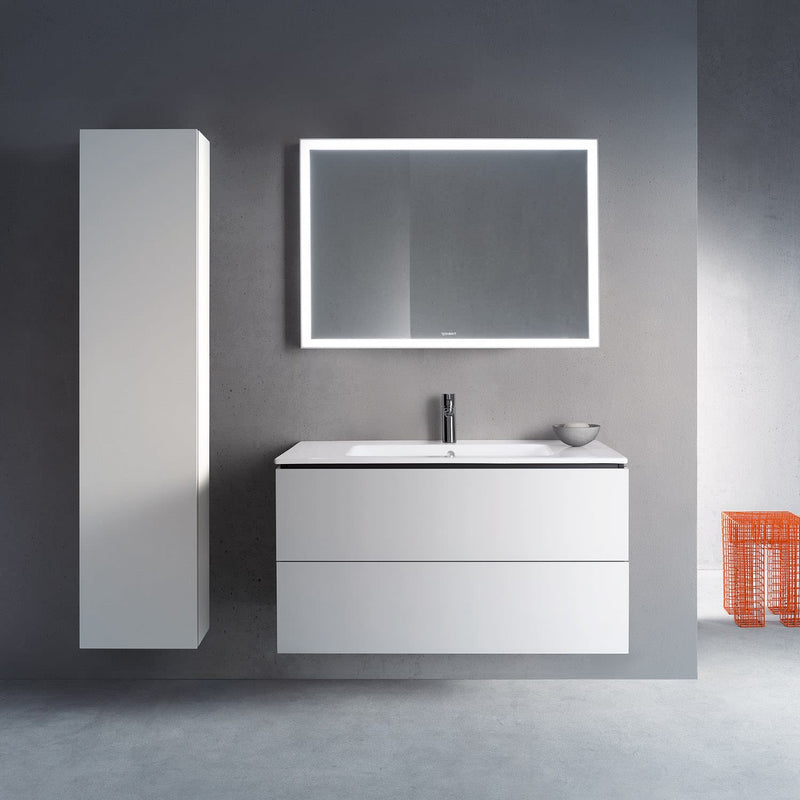 Lavabo Duravit Me by Starck avec meuble bas L-Cube 103 x 49 cm avec 2 tiroirs
