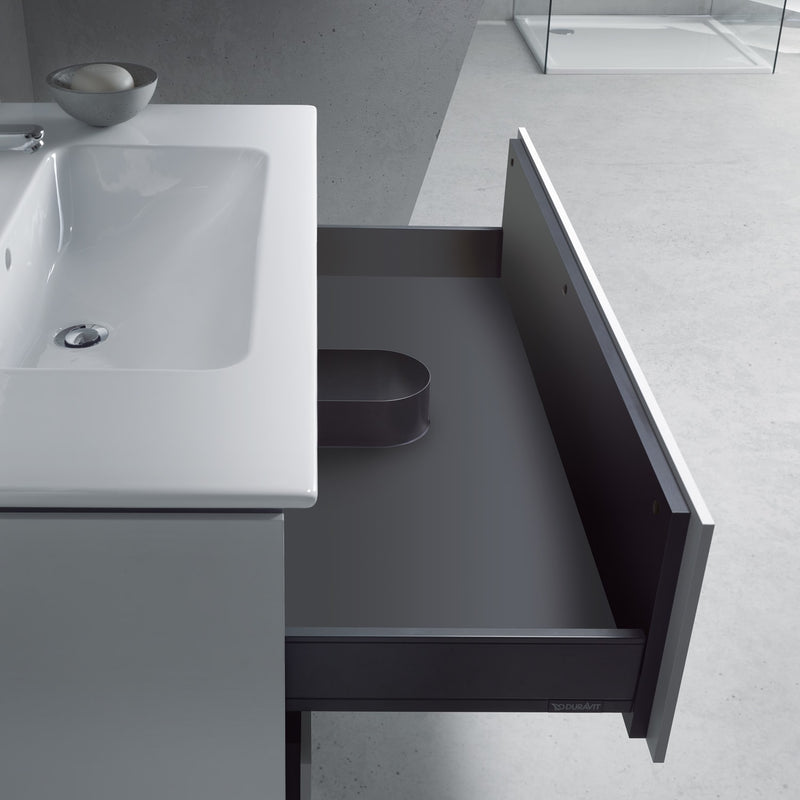 Lavabo Duravit Me by Starck avec meuble bas L-Cube 83 x 49 cm avec 2 tiroirs